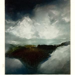 Lausanne au loin - 232x200mm